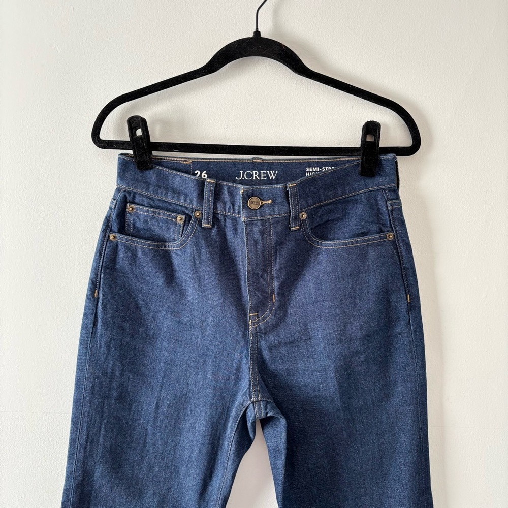 J. Crew Dark Indigo Wide-Leg Jeans - Picture 4 of 8